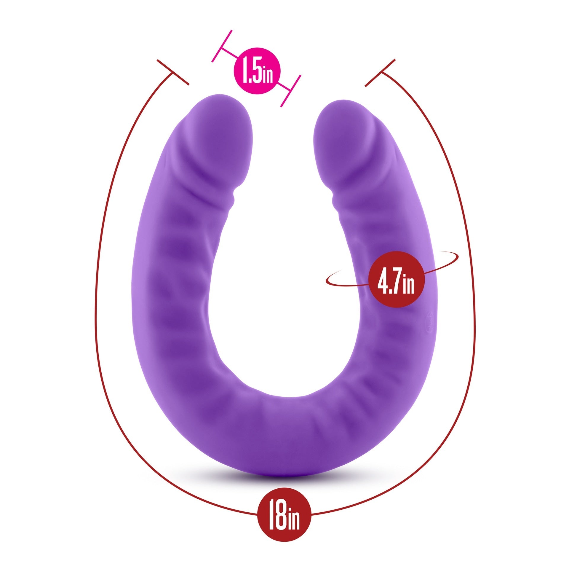 Double-headed Dildo U-style Manual Silicone Masturbation And Erotic Toy