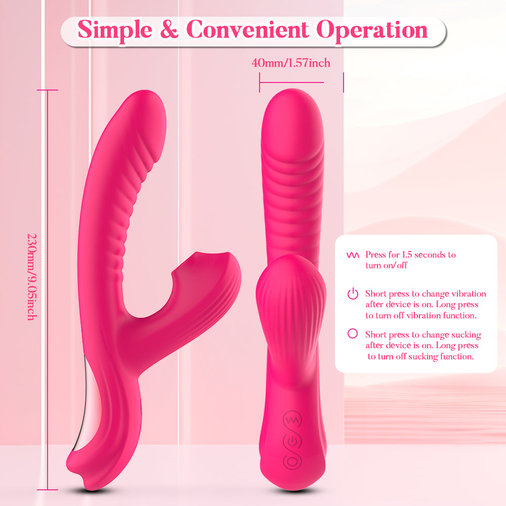 G-Spot Vibrator For Women Orgasm - Sucking Vibrator Clit Stimulator Dildo Massager With 10 Modes, Silicone Adult Toys For Couple