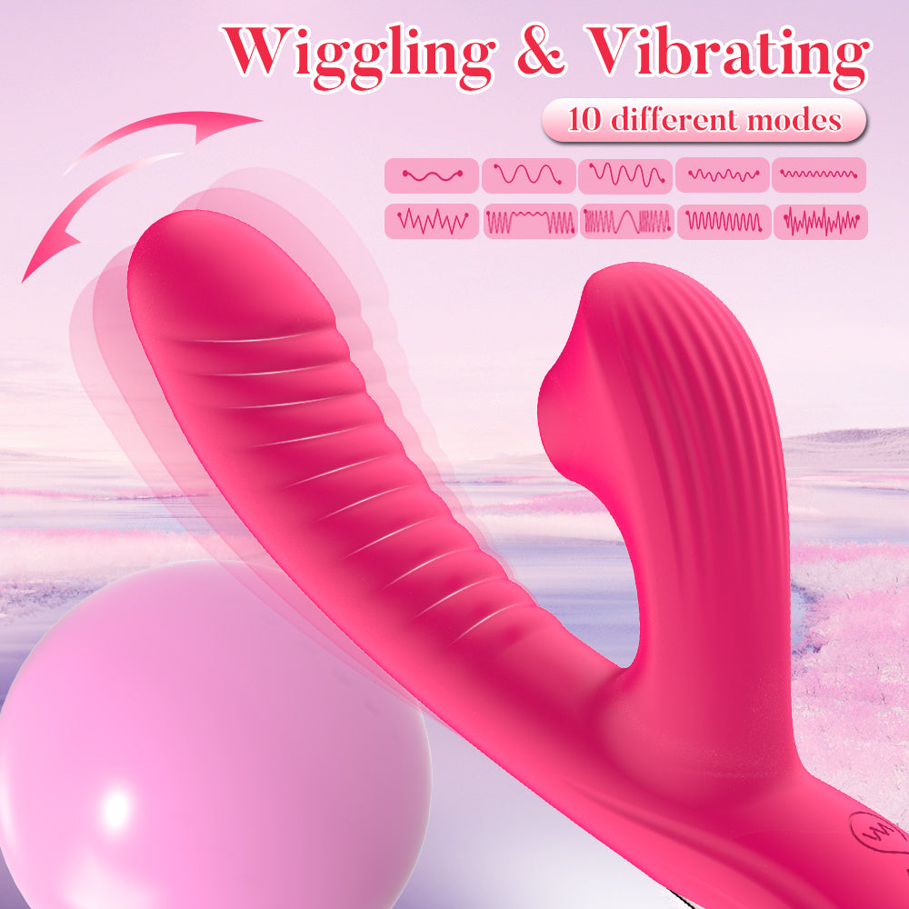 G-Spot Vibrator For Women Orgasm - Sucking Vibrator Clit Stimulator Dildo Massager With 10 Modes, Silicone Adult Toys For Couple