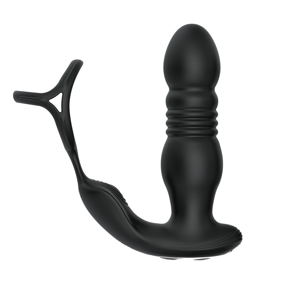 Retractable Back Court Lock APP Vibrating Ring Prostate Massager