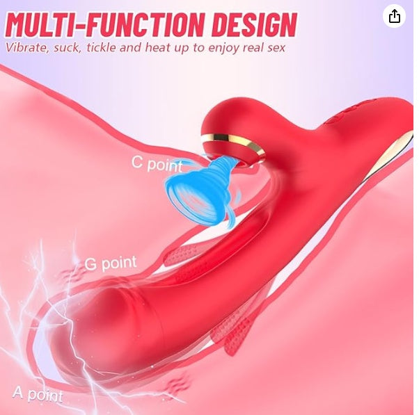 Vibrator Toys For Women - 3IN1 Red Rabbit