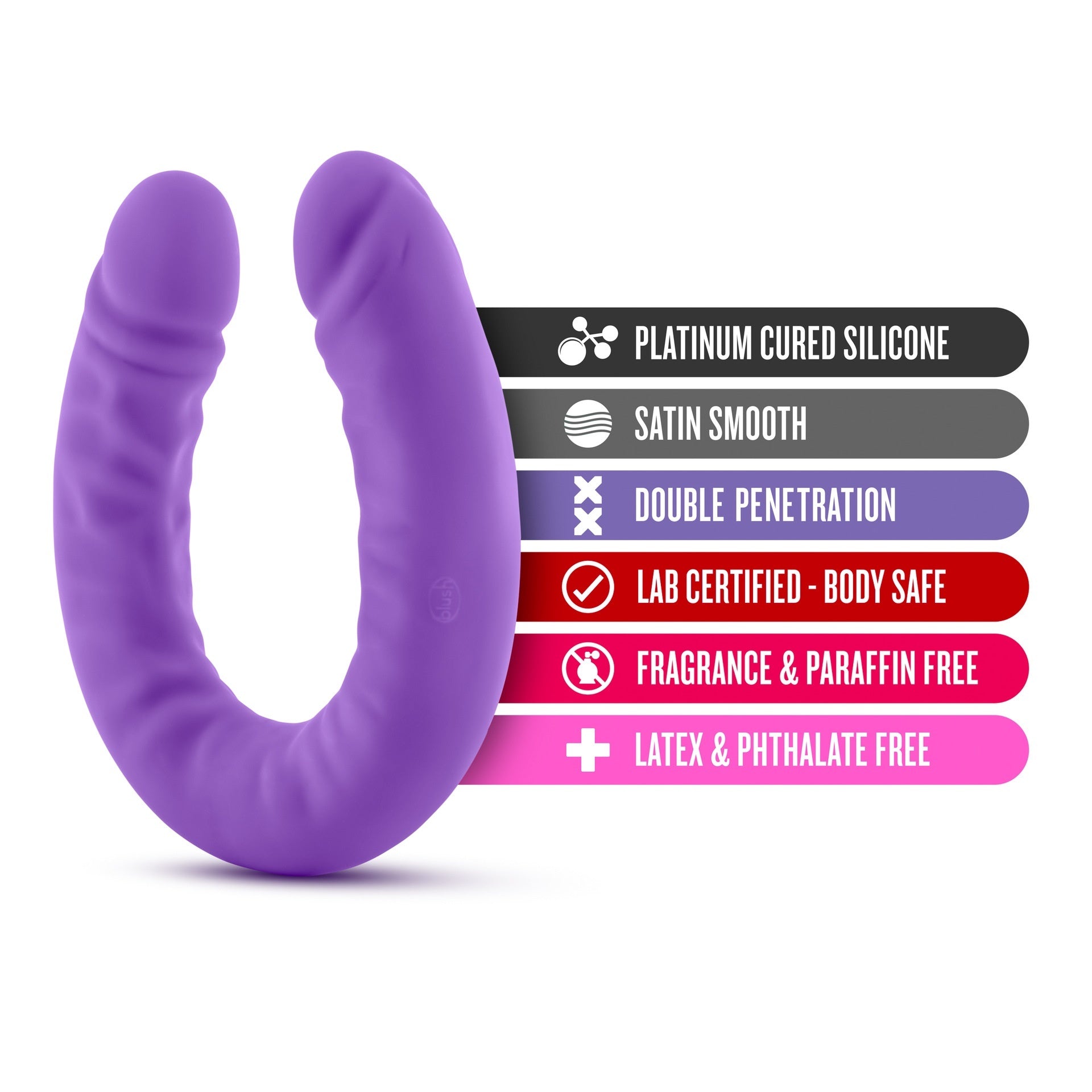 Double-headed Dildo U-style Manual Silicone Masturbation And Erotic Toy